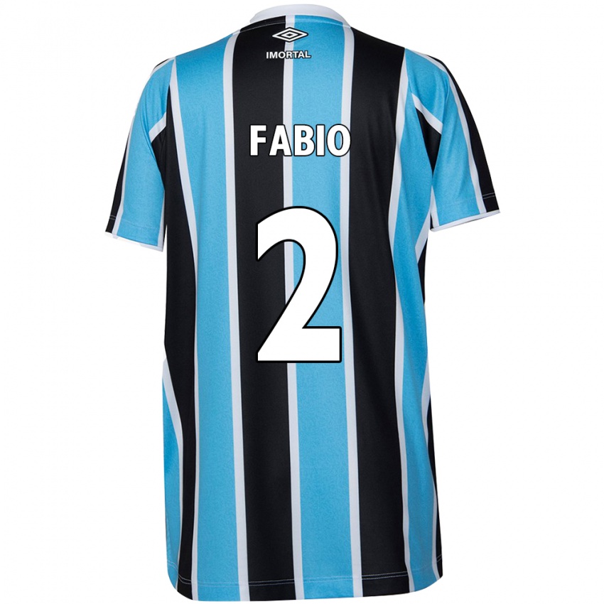 Uomo Maglia Fábio #2 Blu Nero Bianco Kit Gara Home 2024/25 Maglietta