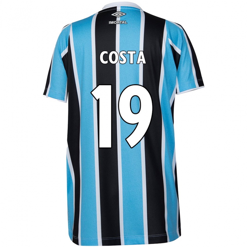 Uomo Maglia Diego Costa #19 Blu Nero Bianco Kit Gara Home 2024/25 Maglietta