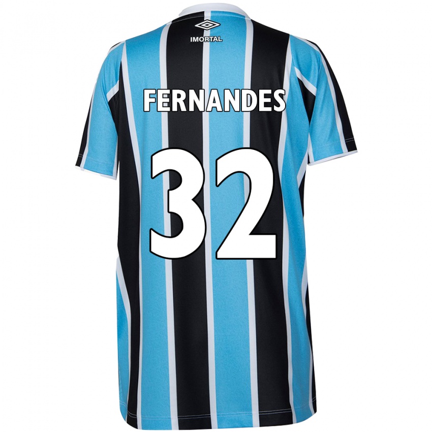 Uomo Maglia Nathan Fernandes #32 Blu Nero Bianco Kit Gara Home 2024/25 Maglietta