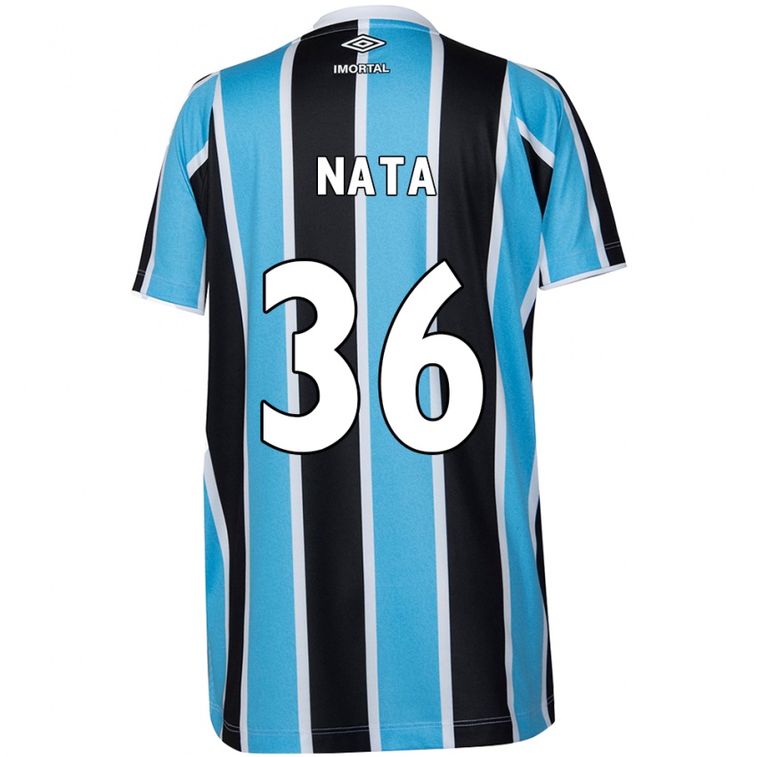 Uomo Maglia Natã #36 Blu Nero Bianco Kit Gara Home 2024/25 Maglietta