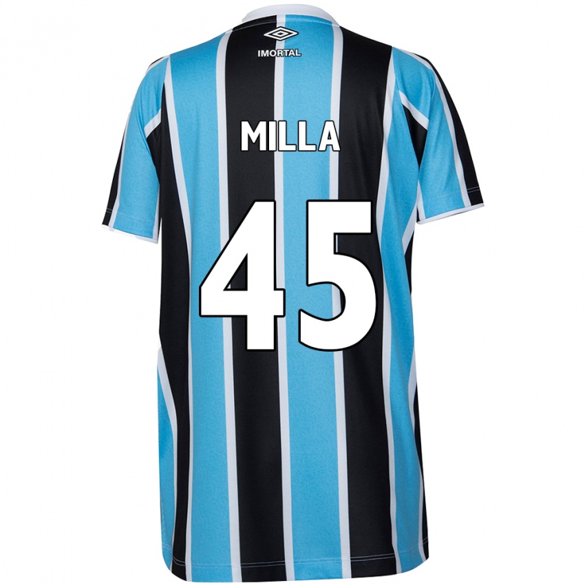 Uomo Maglia Lucas Milla #45 Blu Nero Bianco Kit Gara Home 2024/25 Maglietta