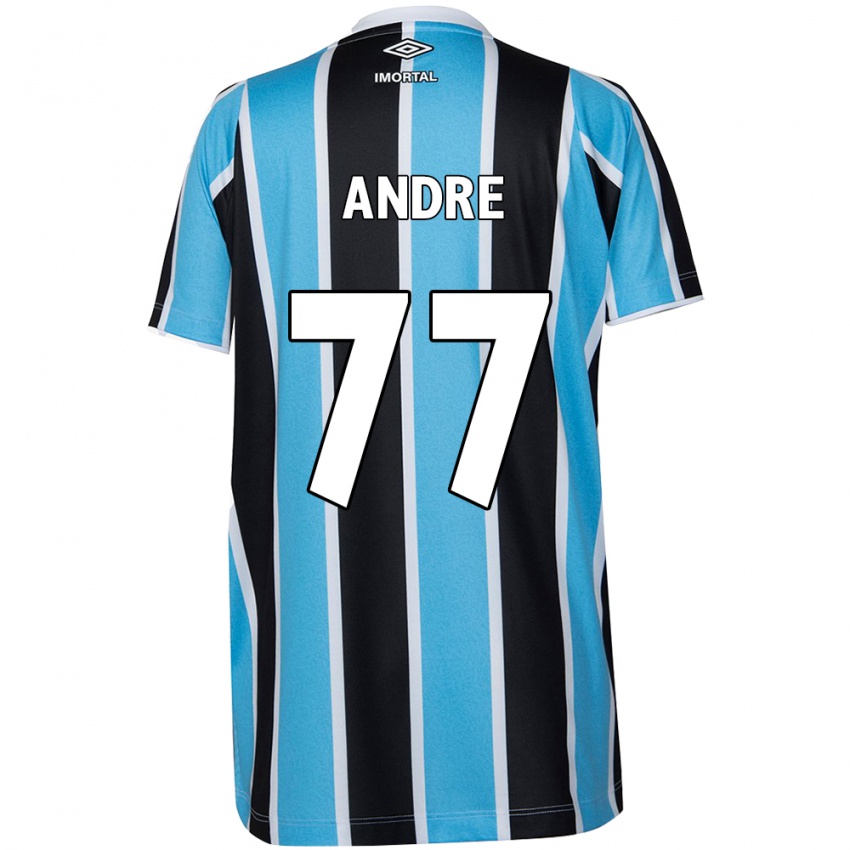 Uomo Maglia André #77 Blu Nero Bianco Kit Gara Home 2024/25 Maglietta