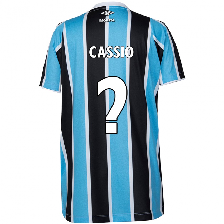 Uomo Maglia Cássio #0 Blu Nero Bianco Kit Gara Home 2024/25 Maglietta