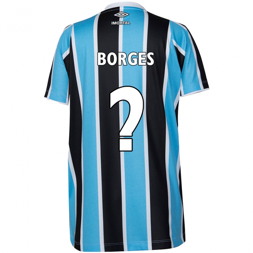 Uomo Maglia Nathan Borges #0 Blu Nero Bianco Kit Gara Home 2024/25 Maglietta