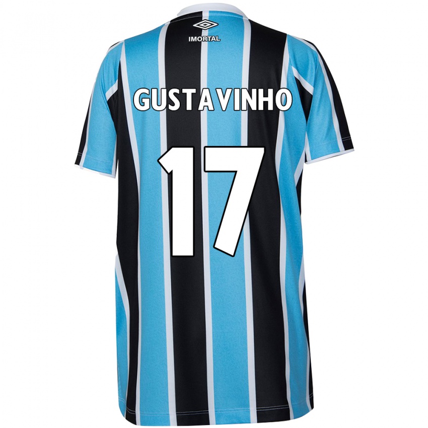 Uomo Maglia Gustavinho #17 Blu Nero Bianco Kit Gara Home 2024/25 Maglietta