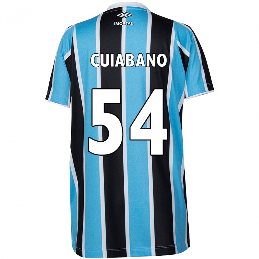 Uomo Maglia Cuiabano #54 Blu Nero Bianco Kit Gara Home 2024/25 Maglietta