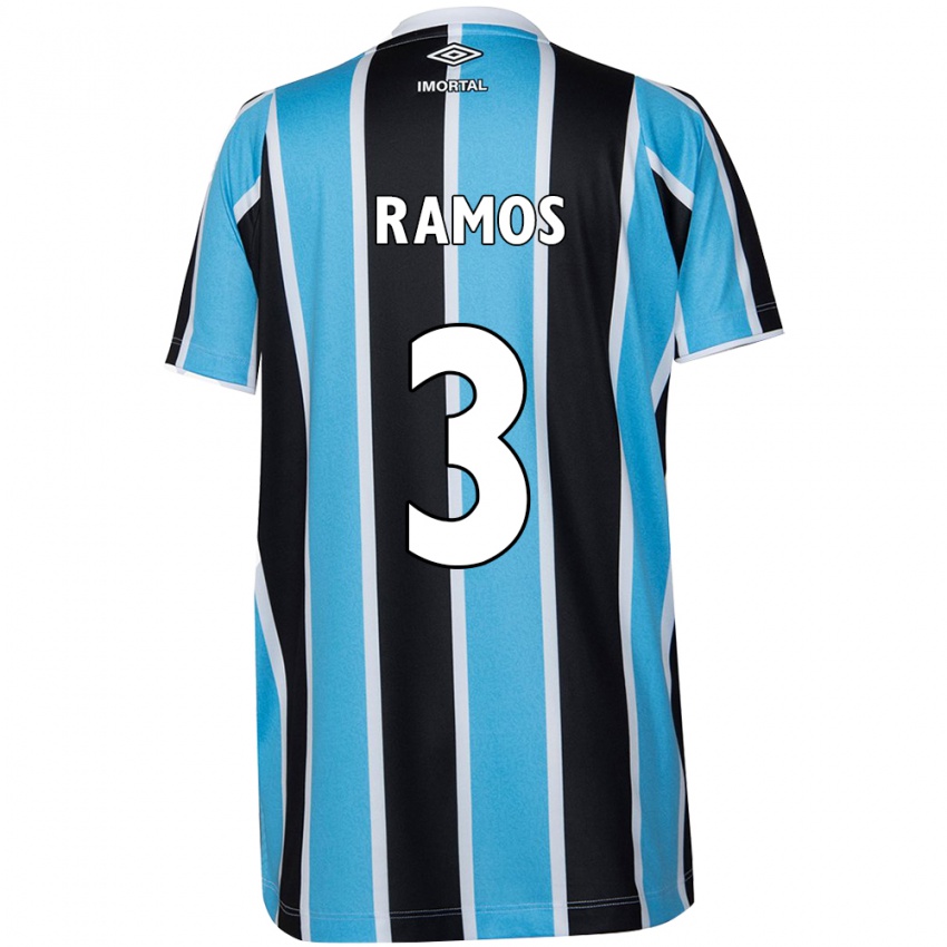 Uomo Maglia João Ramos #3 Blu Nero Bianco Kit Gara Home 2024/25 Maglietta