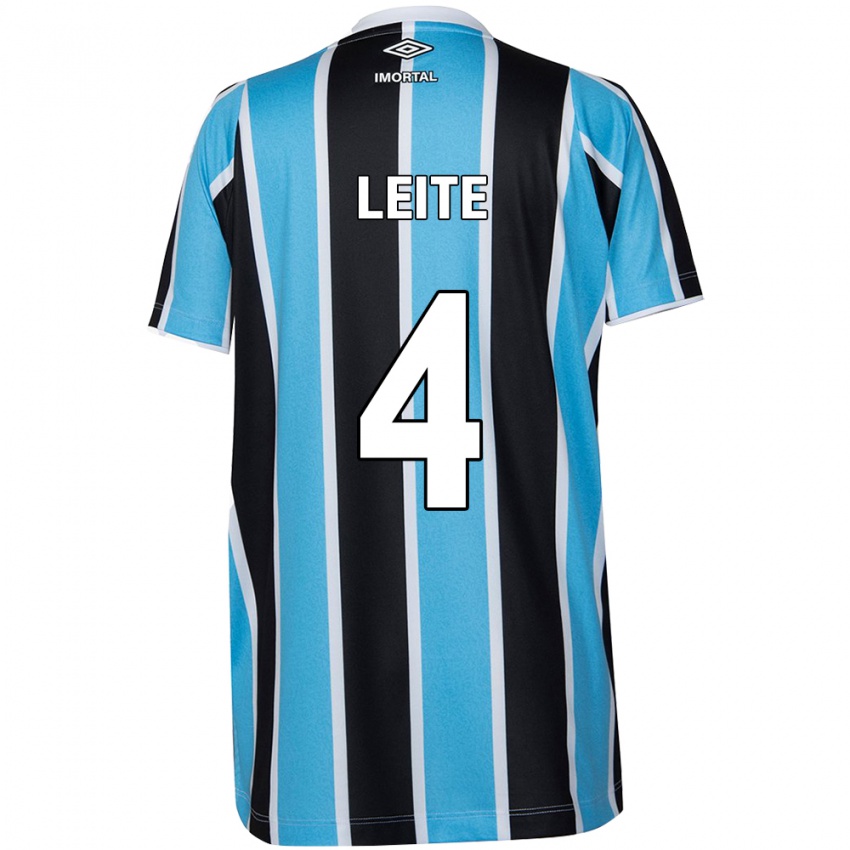 Uomo Maglia Paulo Henrique Leite #4 Blu Nero Bianco Kit Gara Home 2024/25 Maglietta