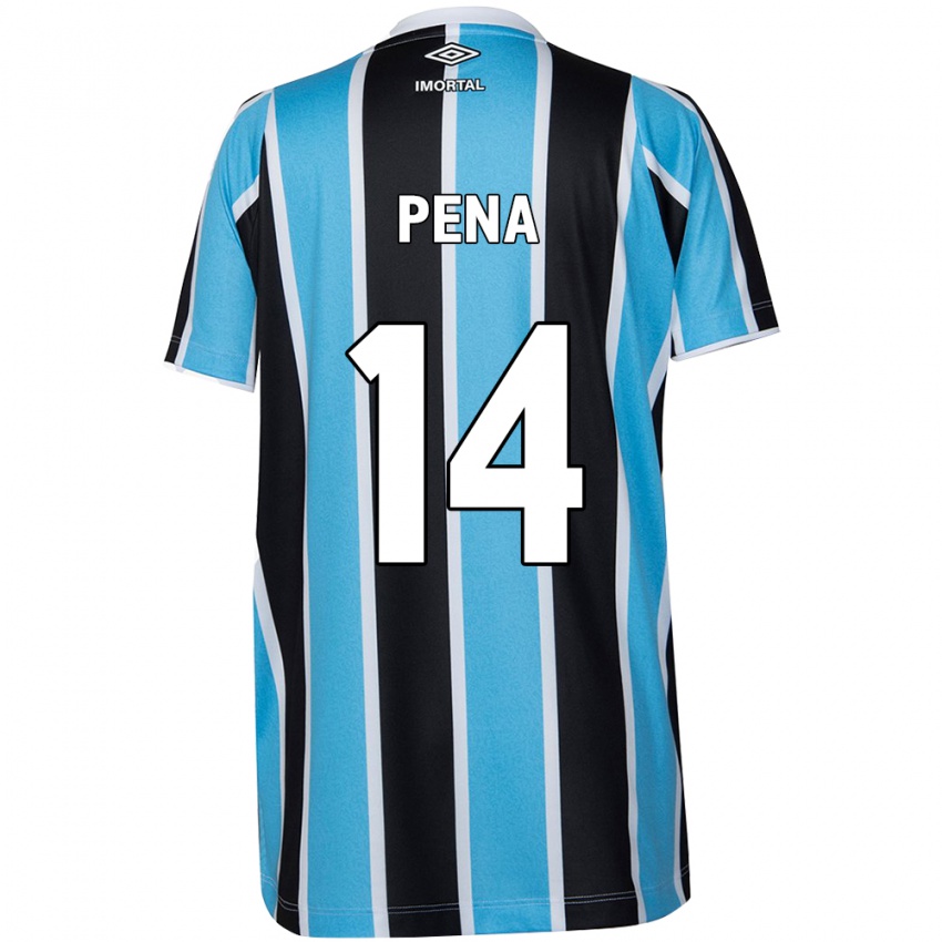 Uomo Maglia Jessica Peña #14 Blu Nero Bianco Kit Gara Home 2024/25 Maglietta