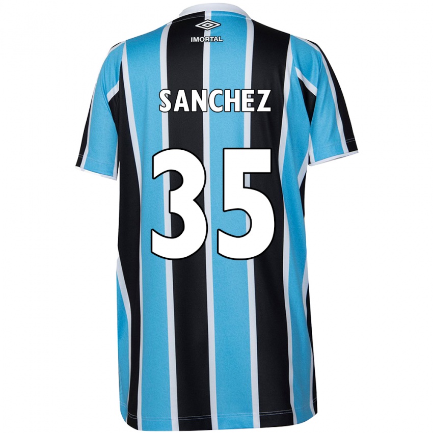 Uomo Maglia Lari Sanchez #35 Blu Nero Bianco Kit Gara Home 2024/25 Maglietta