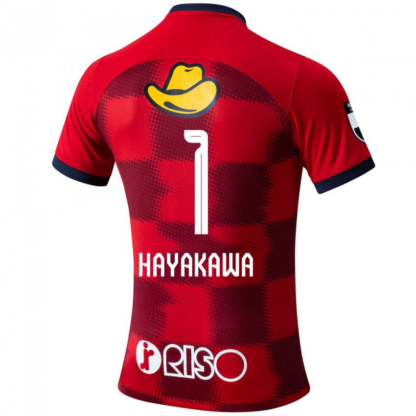 Uomo Maglia Tomoki Hayakawa #1 Rosso Blu Bianco Kit Gara Home 2024/25 Maglietta