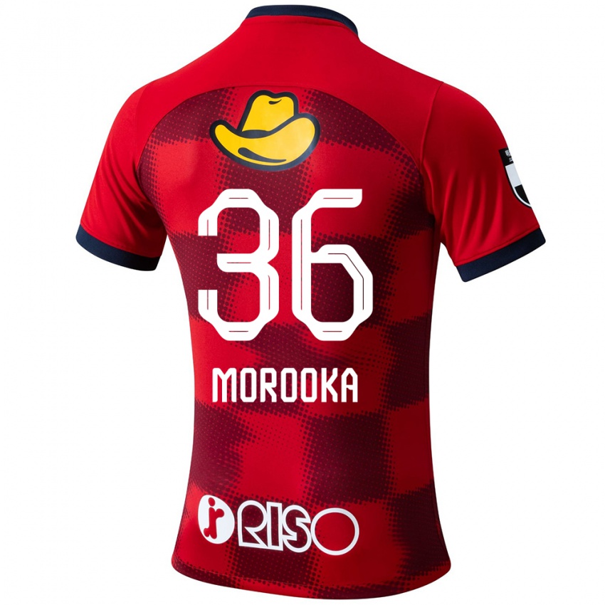 Uomo Maglia Shu Morooka #36 Rosso Blu Bianco Kit Gara Home 2024/25 Maglietta