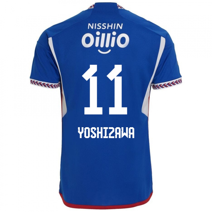 Uomo Maglia Mirai Yoshizawa #11 Blu Bianco Rosso Kit Gara Home 2024/25 Maglietta