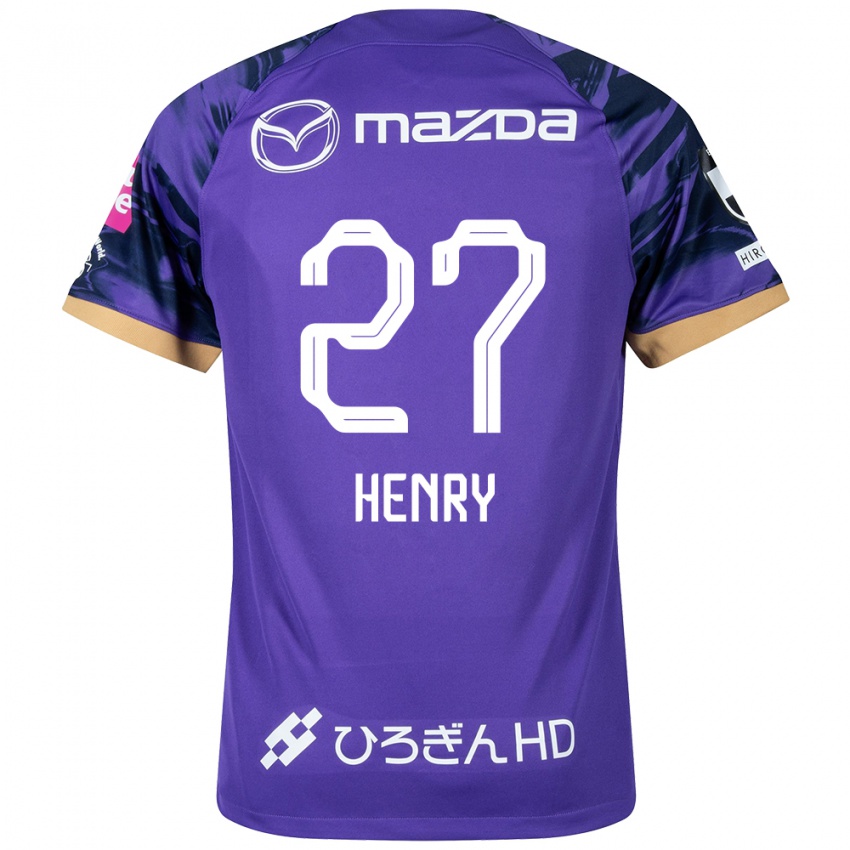 Uomo Maglia Osamu Henry Iyoha #27 Viola Bianco Kit Gara Home 2024/25 Maglietta