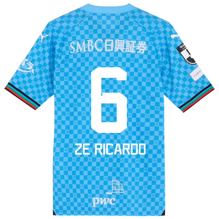 Uomo Maglia Zé Ricardo #6 Azzurro Blu Kit Gara Home 2024/25 Maglietta