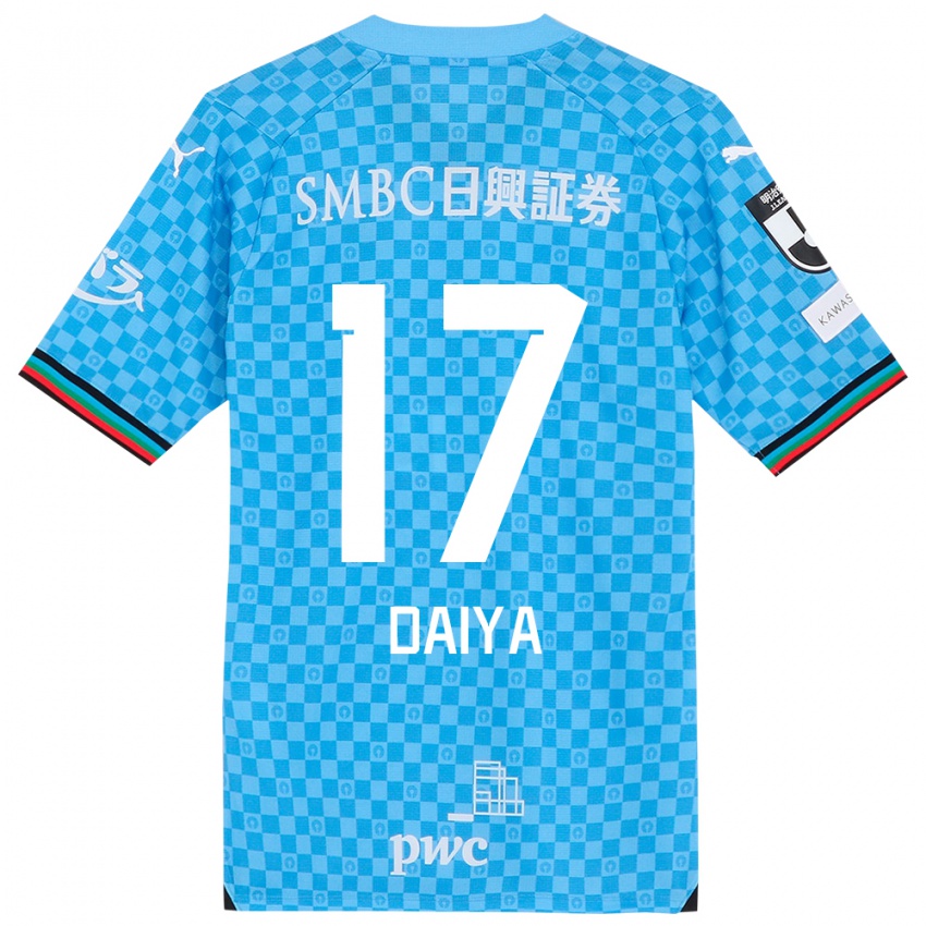 Uomo Maglia Daiya Tono #17 Azzurro Blu Kit Gara Home 2024/25 Maglietta