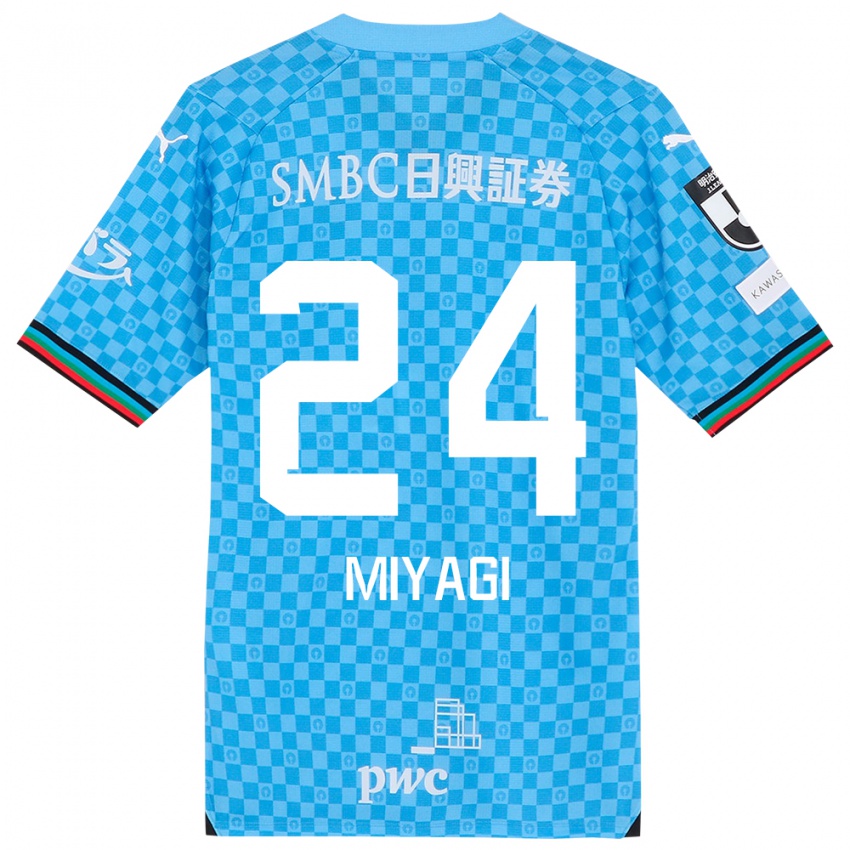 Uomo Maglia Ten Miyagi #24 Azzurro Blu Kit Gara Home 2024/25 Maglietta