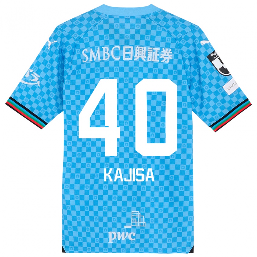 Uomo Maglia Umi Kajisa #40 Azzurro Blu Kit Gara Home 2024/25 Maglietta