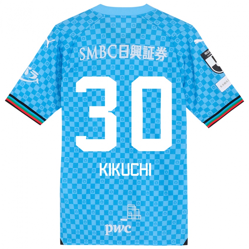 Uomo Maglia Kyo Kikuchi #30 Azzurro Blu Kit Gara Home 2024/25 Maglietta