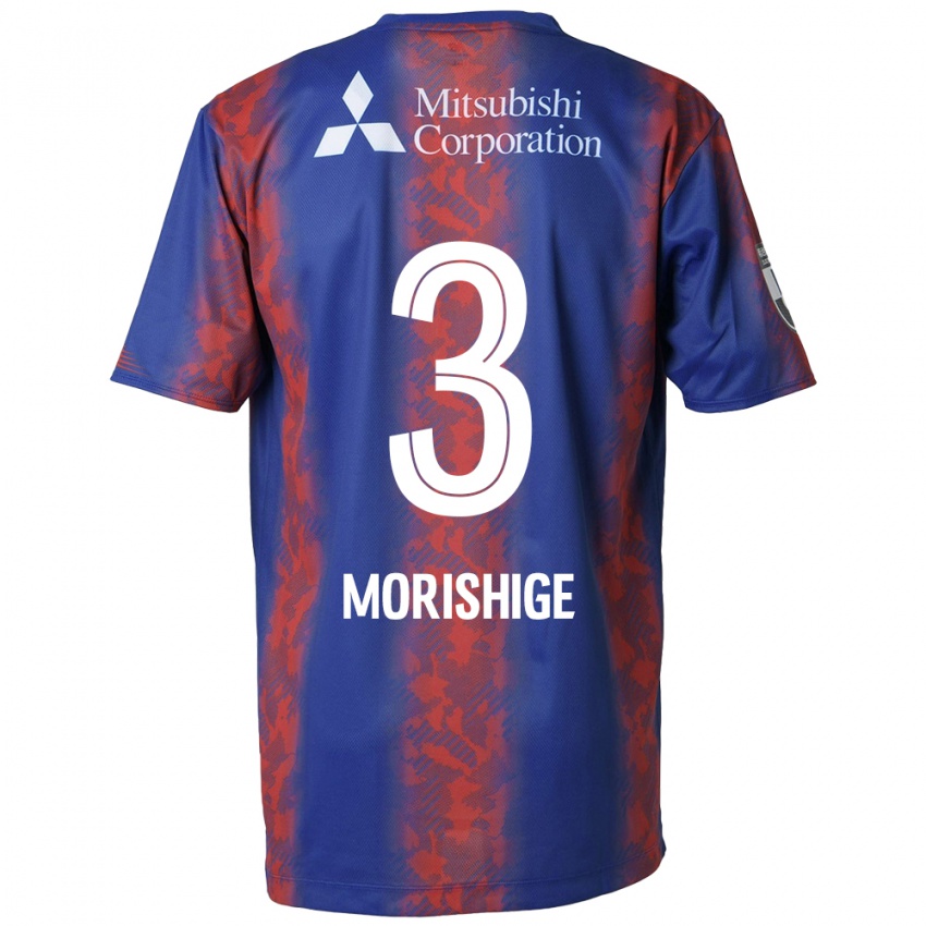 Uomo Maglia Masato Morishige #3 Blu Rosso Kit Gara Home 2024/25 Maglietta