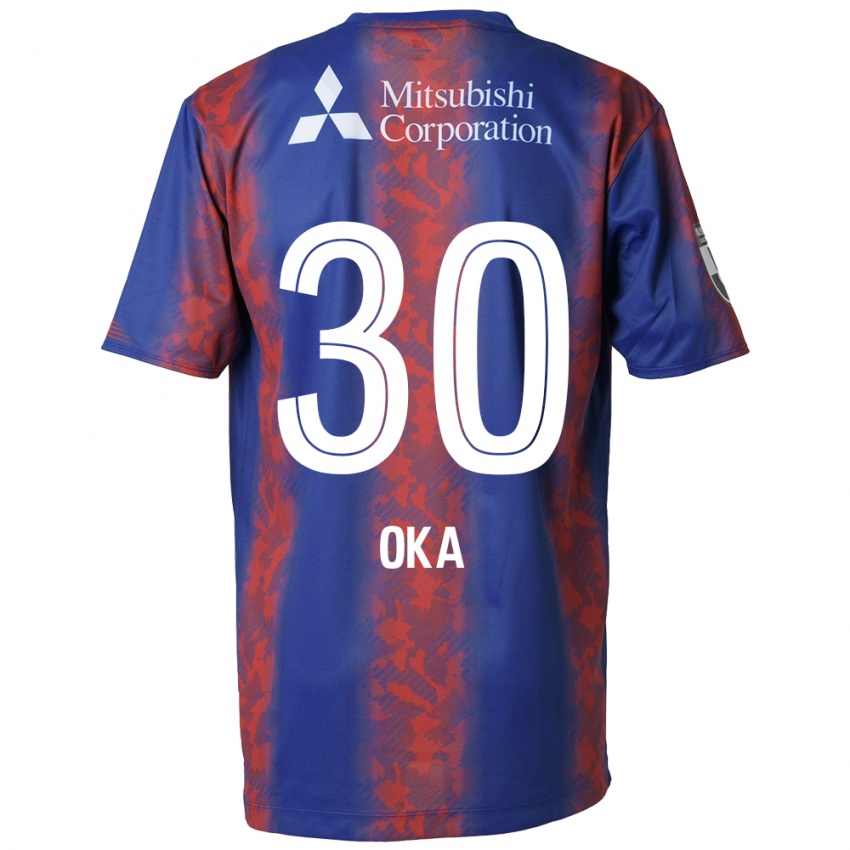 Uomo Maglia Teppei Oka #30 Blu Rosso Kit Gara Home 2024/25 Maglietta