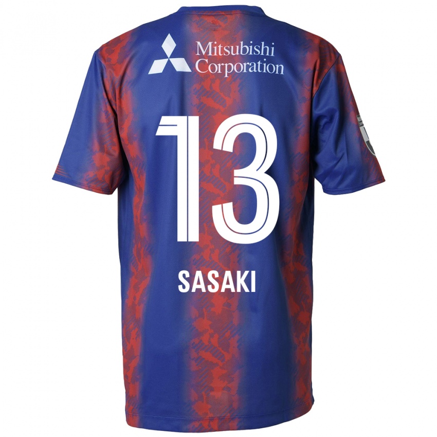 Uomo Maglia Shoei Sasaki #13 Blu Rosso Kit Gara Home 2024/25 Maglietta