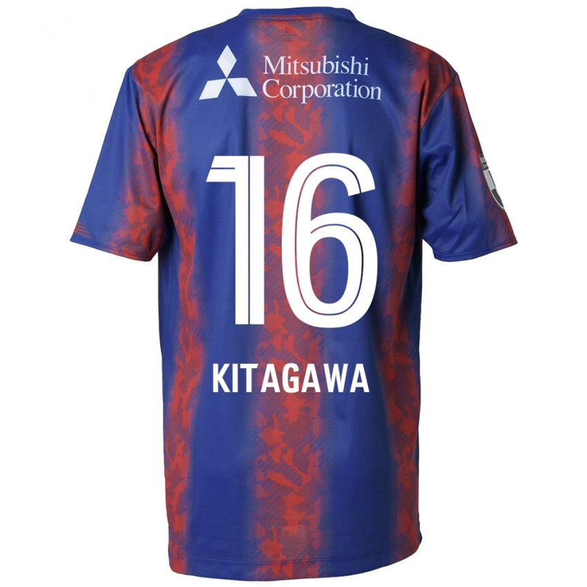 Uomo Maglia Rento Kitagawa #16 Blu Rosso Kit Gara Home 2024/25 Maglietta