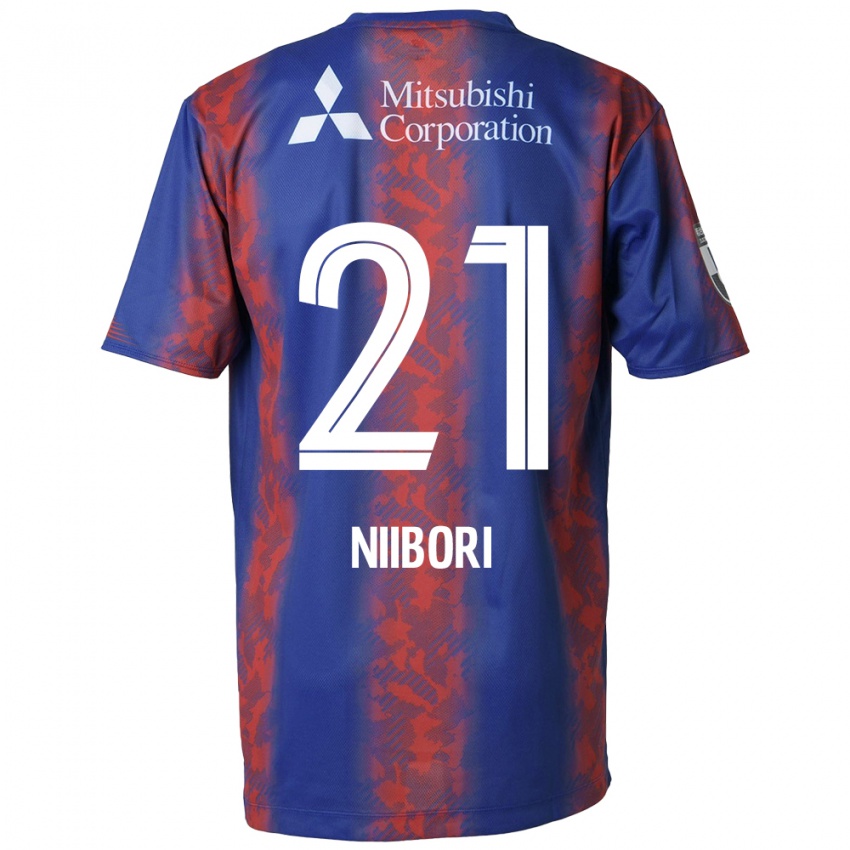 Uomo Maglia Keita Niibori #21 Blu Rosso Kit Gara Home 2024/25 Maglietta