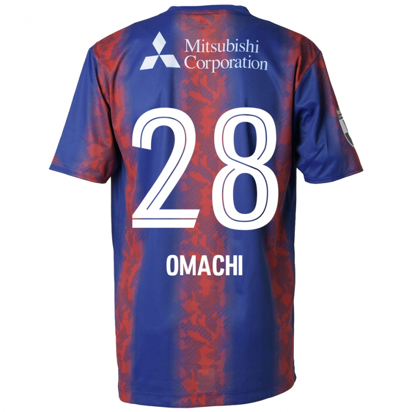 Uomo Maglia Shugo Omachi #28 Blu Rosso Kit Gara Home 2024/25 Maglietta