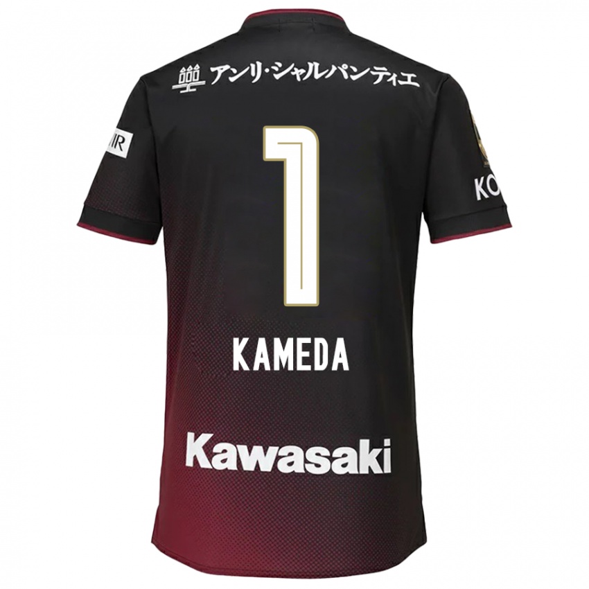 Uomo Maglia Taiga Kameda #1 Nero Rosso Kit Gara Home 2024/25 Maglietta