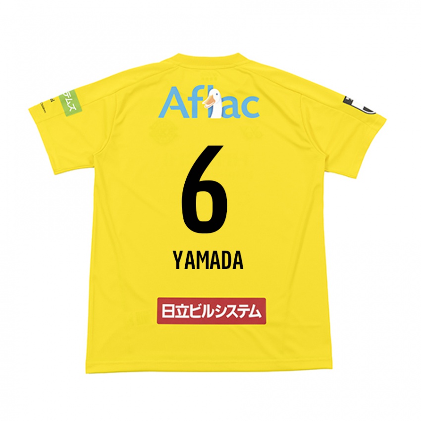 Uomo Maglia Yuto Yamada #6 Giallo Nero Kit Gara Home 2024/25 Maglietta