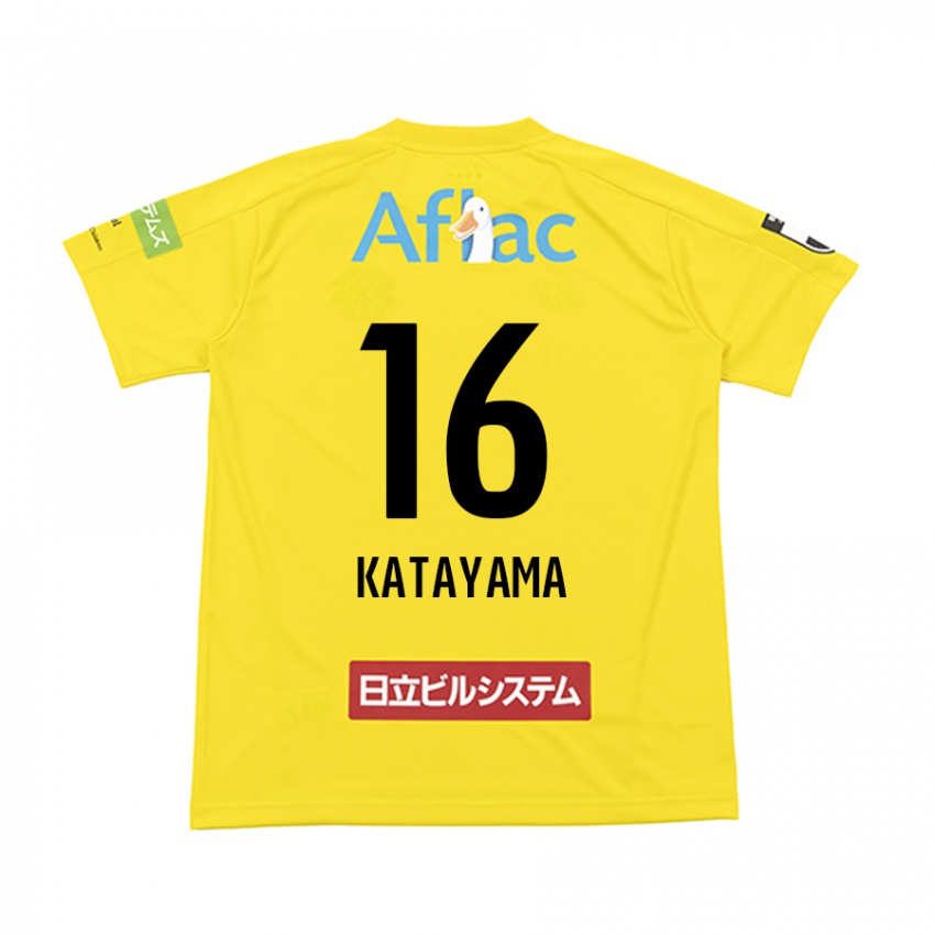 Uomo Maglia Eiichi Katayama #16 Giallo Nero Kit Gara Home 2024/25 Maglietta