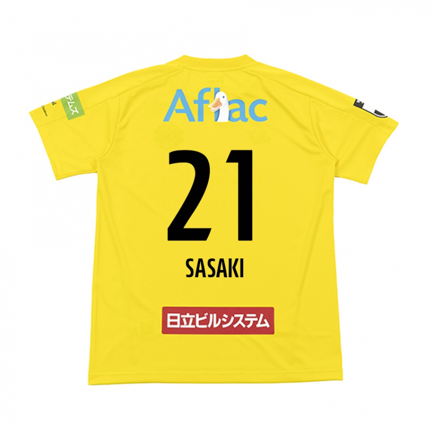 Uomo Maglia Masato Sasaki #21 Giallo Nero Kit Gara Home 2024/25 Maglietta