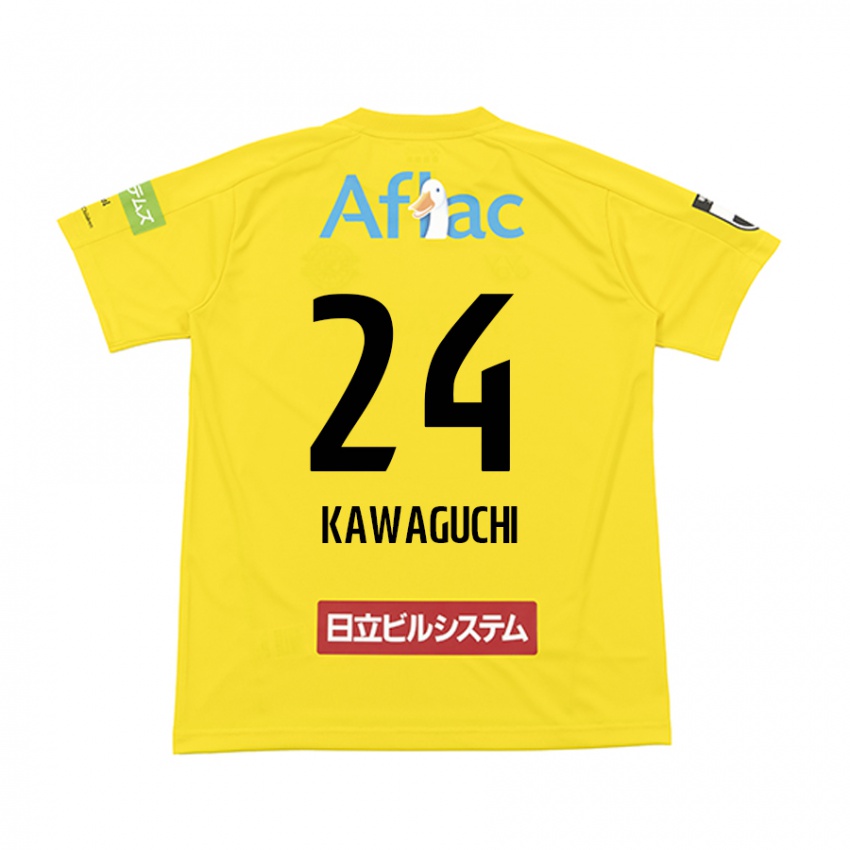 Uomo Maglia Naoki Kawaguchi #24 Giallo Nero Kit Gara Home 2024/25 Maglietta