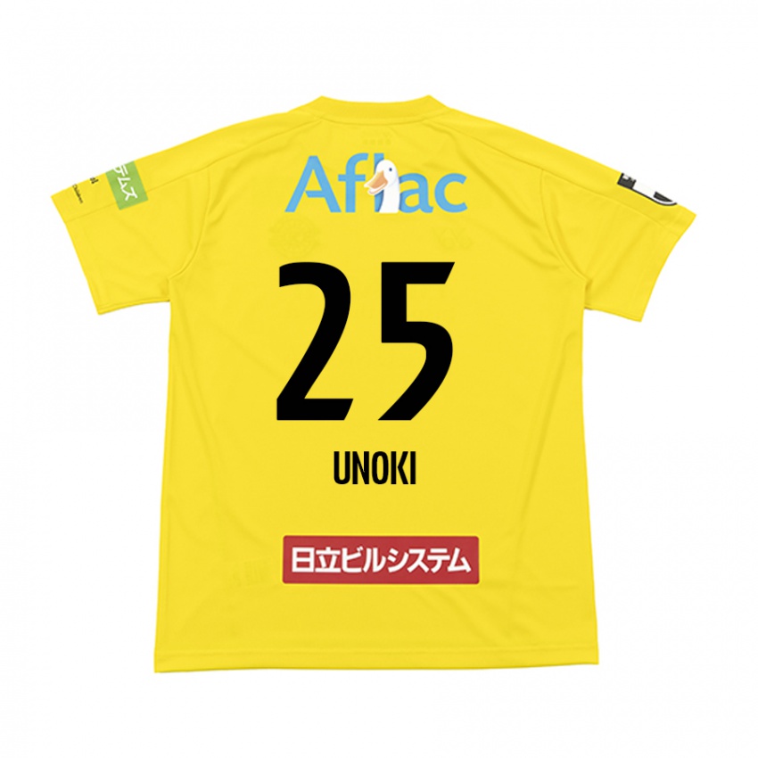 Uomo Maglia Fumiya Unoki #25 Giallo Nero Kit Gara Home 2024/25 Maglietta