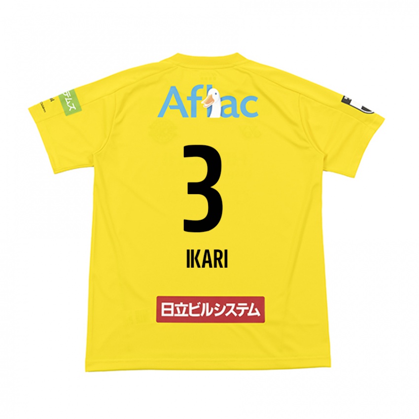 Uomo Maglia Tetta Ikari #3 Giallo Nero Kit Gara Home 2024/25 Maglietta