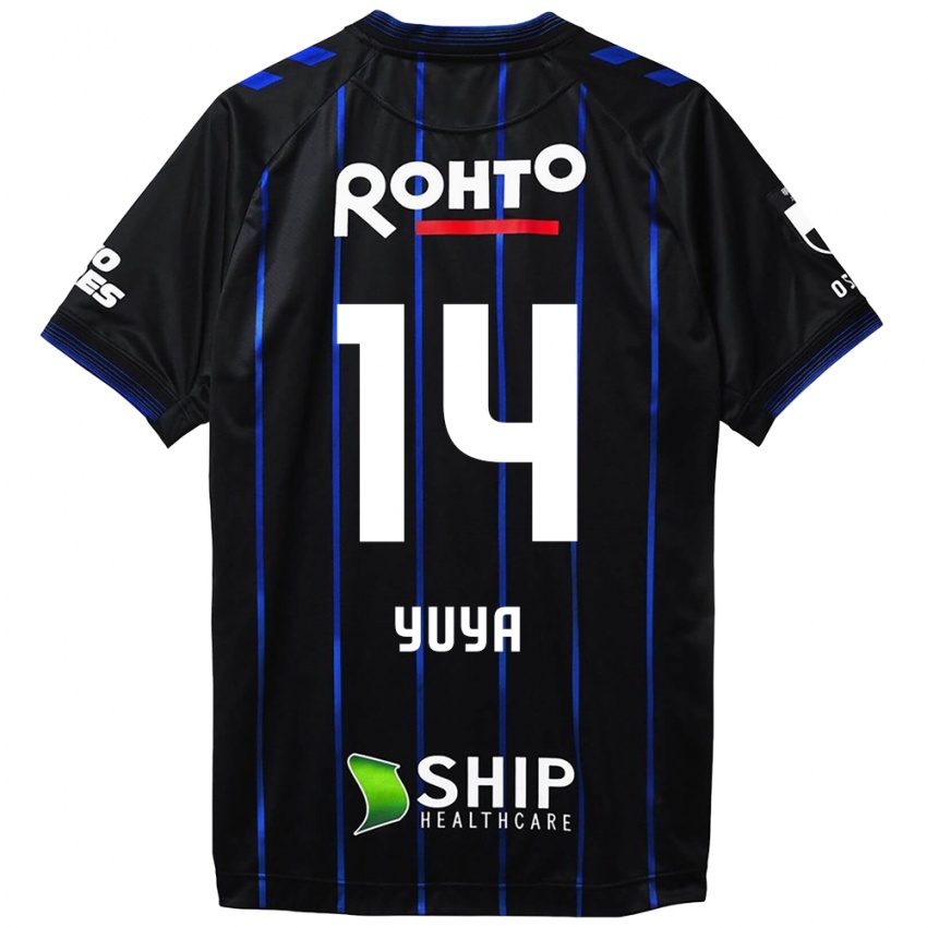 Uomo Maglia Yuya Fukuda #14 Nero Blu Kit Gara Home 2024/25 Maglietta