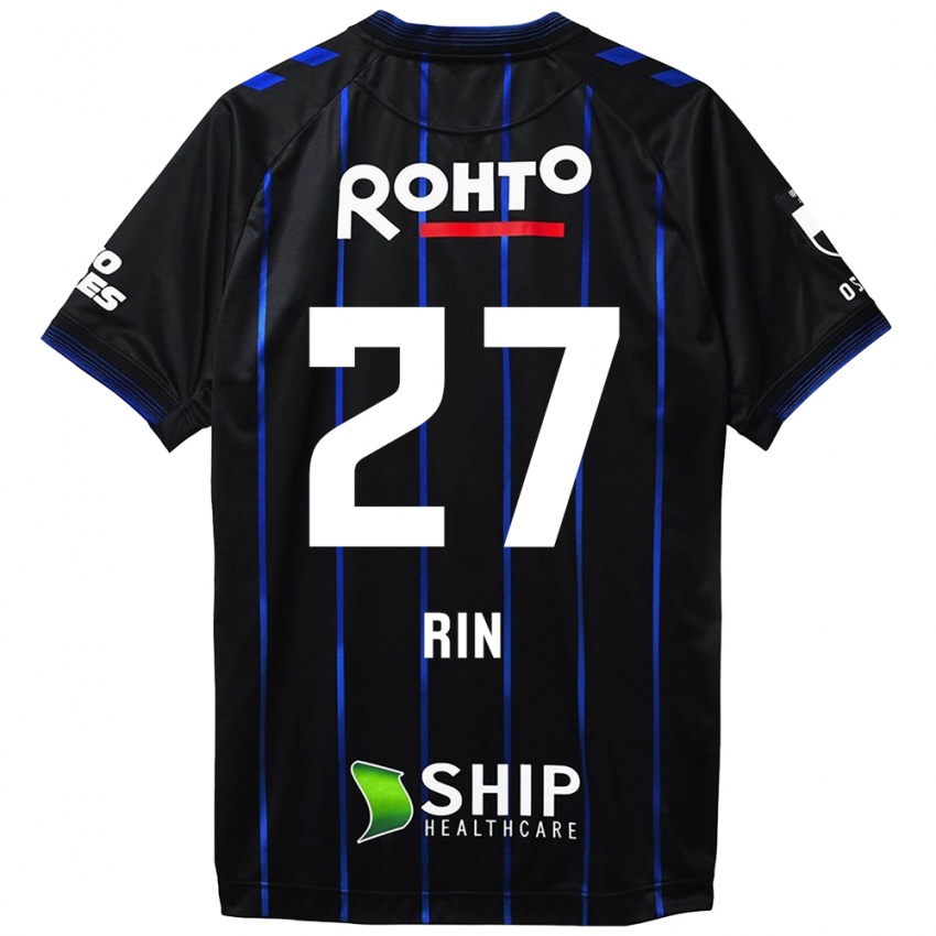 Uomo Maglia Rin Mito #27 Nero Blu Kit Gara Home 2024/25 Maglietta