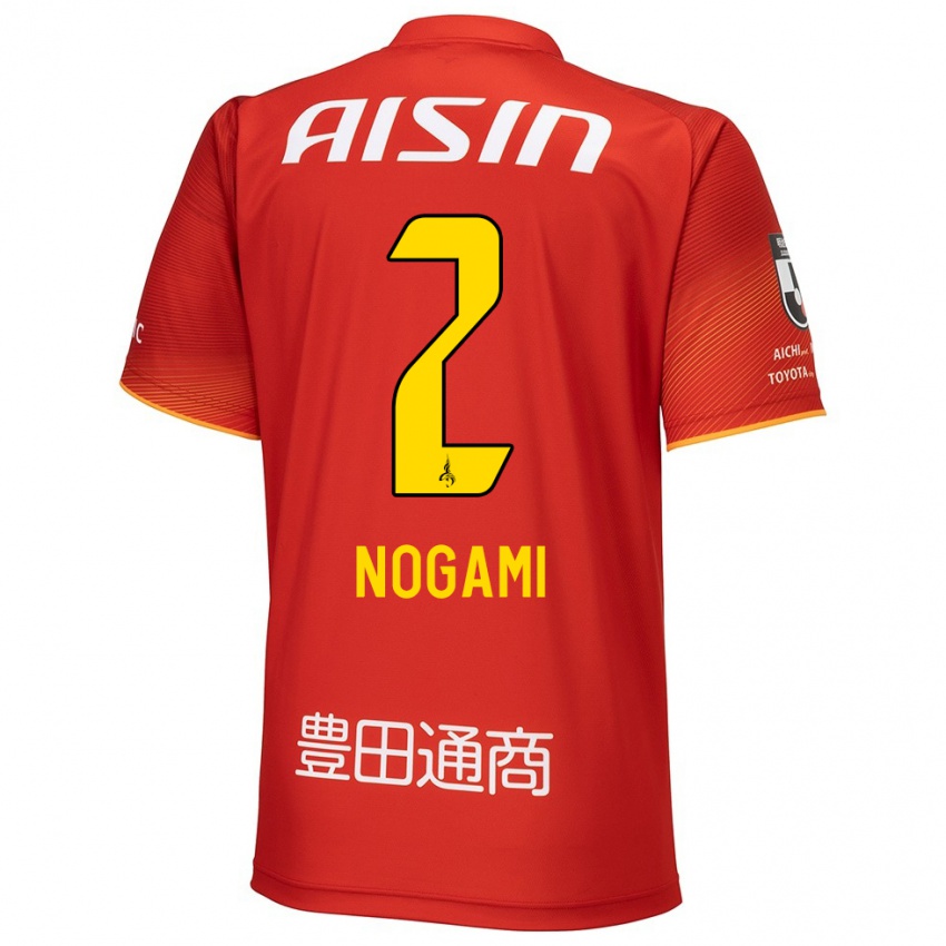 Uomo Maglia Yuki Nogami #2 Rosso Bianco Giallo Kit Gara Home 2024/25 Maglietta