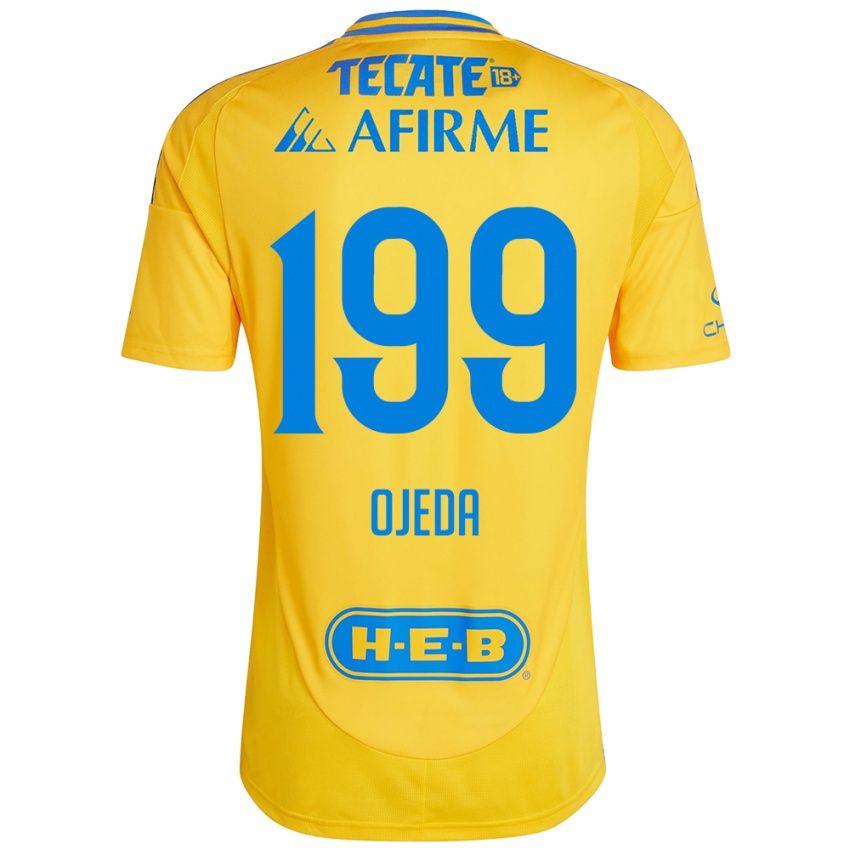 Uomo Maglia Diego Ojeda #199 Oro Giallo Kit Gara Home 2024/25 Maglietta