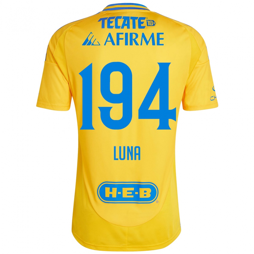 Uomo Maglia Juan Luna #194 Oro Giallo Kit Gara Home 2024/25 Maglietta