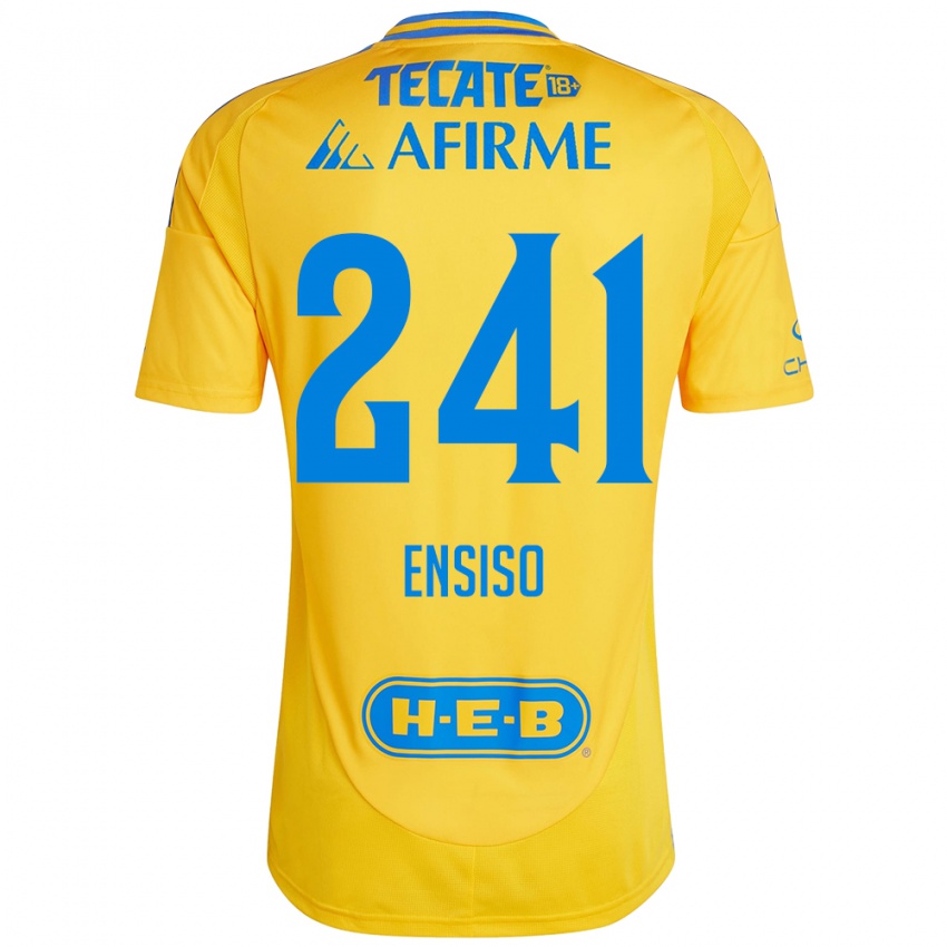 Uomo Maglia Eduardo Ensiso #241 Oro Giallo Kit Gara Home 2024/25 Maglietta