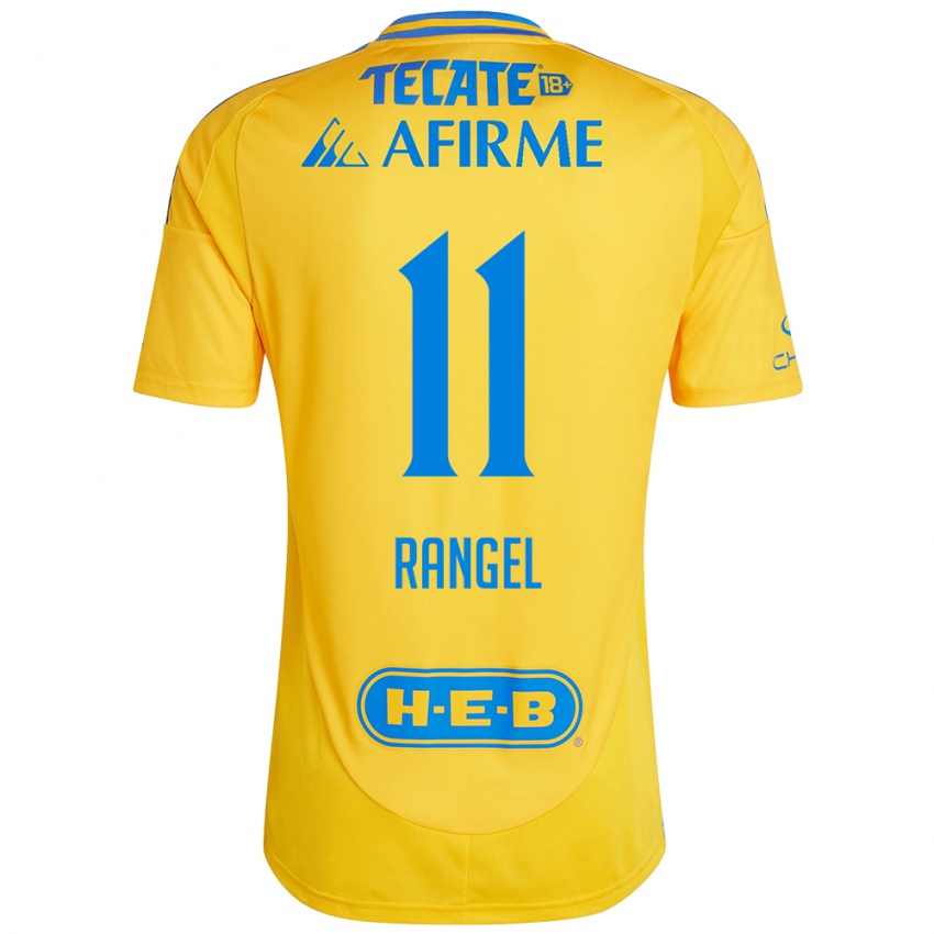 Uomo Maglia Nayeli Rangel #11 Oro Giallo Kit Gara Home 2024/25 Maglietta