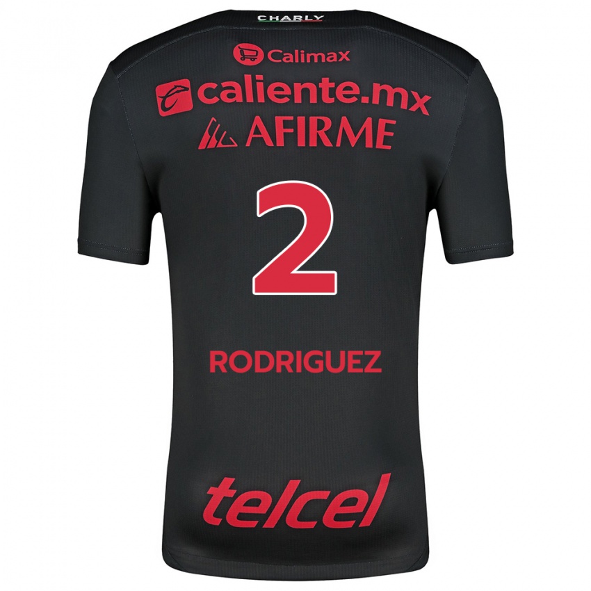 Uomo Maglia Antonio Rodríguez #2 Nero Rosso Kit Gara Home 2024/25 Maglietta