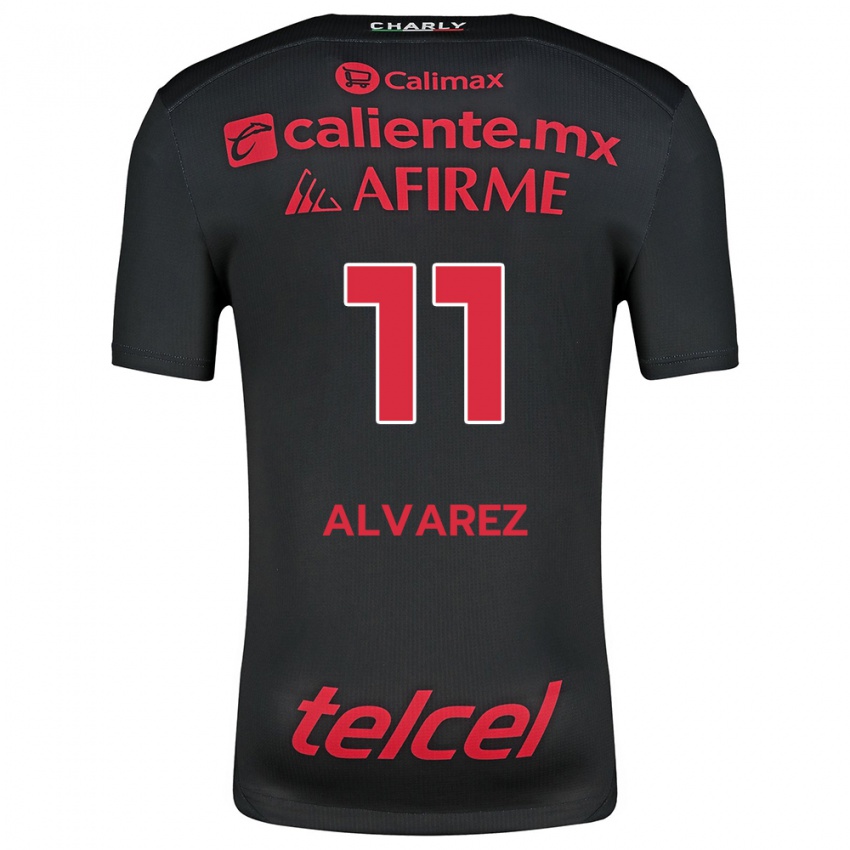 Uomo Maglia Efraín Álvarez #11 Nero Rosso Kit Gara Home 2024/25 Maglietta