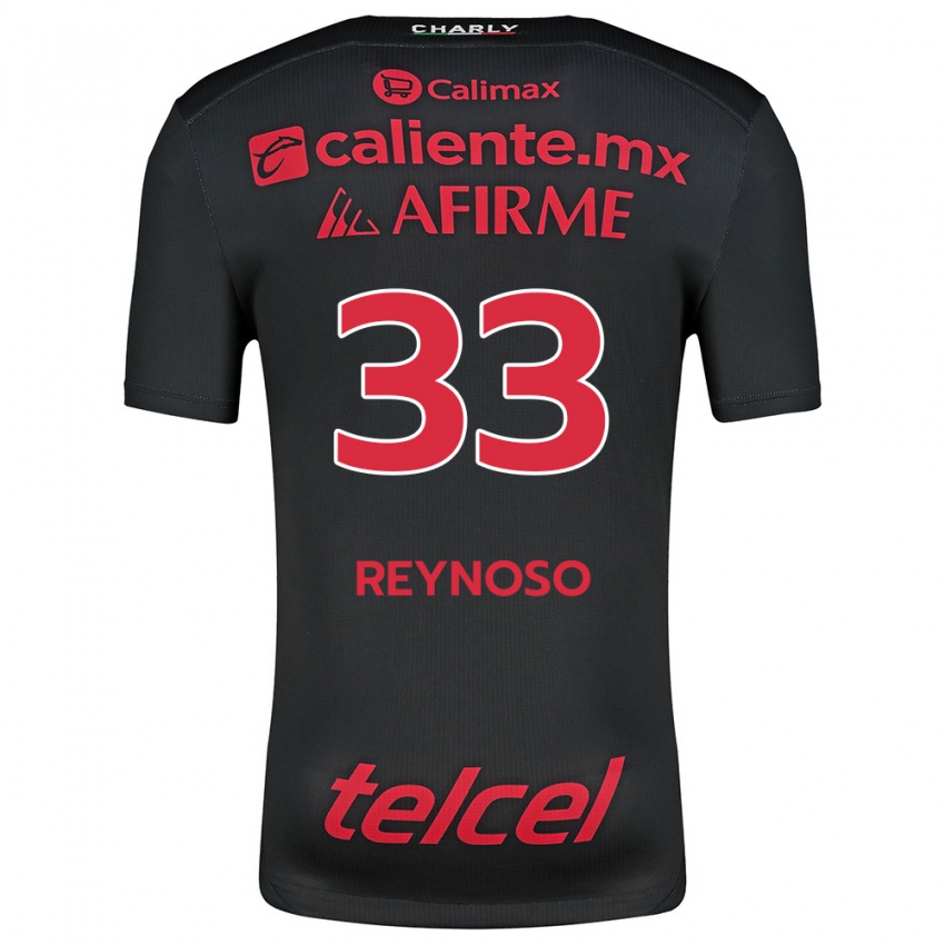 Uomo Maglia Emanuel Reynoso #33 Nero Rosso Kit Gara Home 2024/25 Maglietta