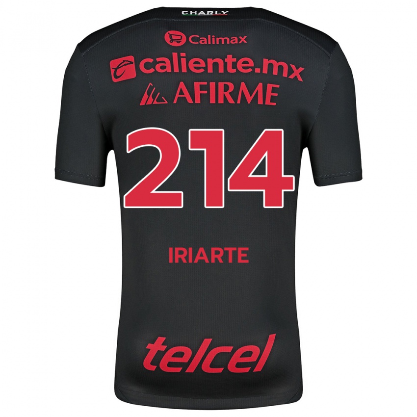 Uomo Maglia Oliver Iriarte #214 Nero Rosso Kit Gara Home 2024/25 Maglietta