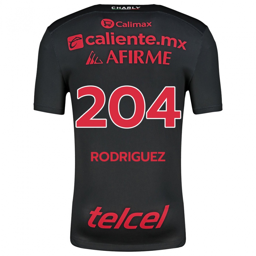 Uomo Maglia Jesús Rodríguez #204 Nero Rosso Kit Gara Home 2024/25 Maglietta