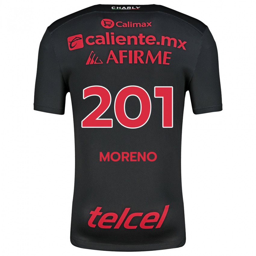 Uomo Maglia Jesús Moreno #201 Nero Rosso Kit Gara Home 2024/25 Maglietta