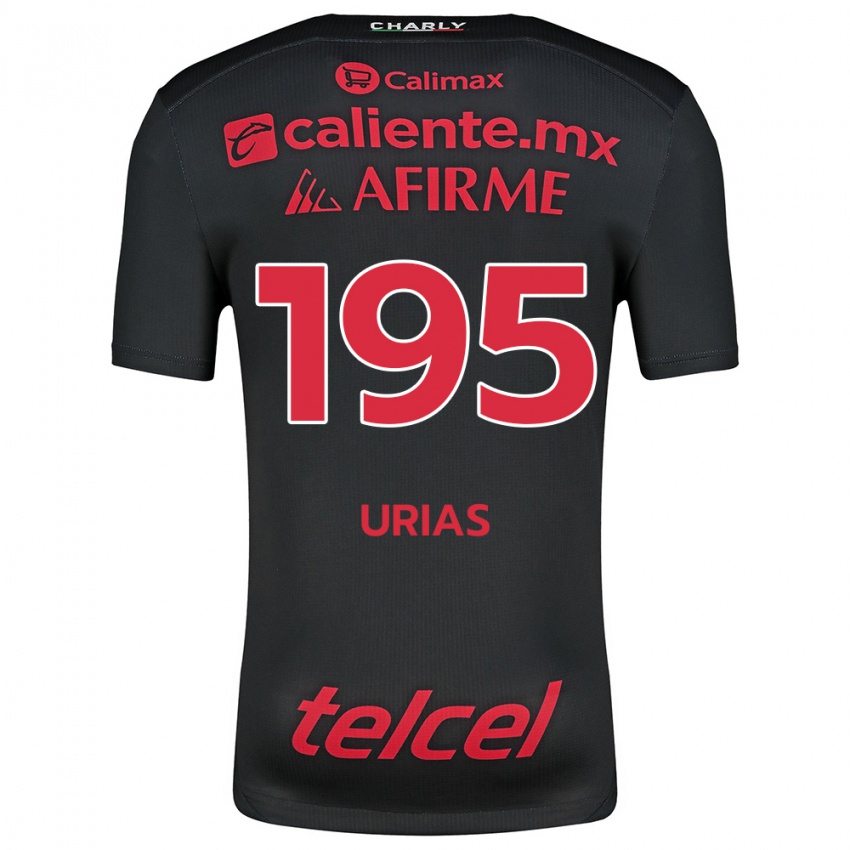 Uomo Maglia Héctor Urías #195 Nero Rosso Kit Gara Home 2024/25 Maglietta